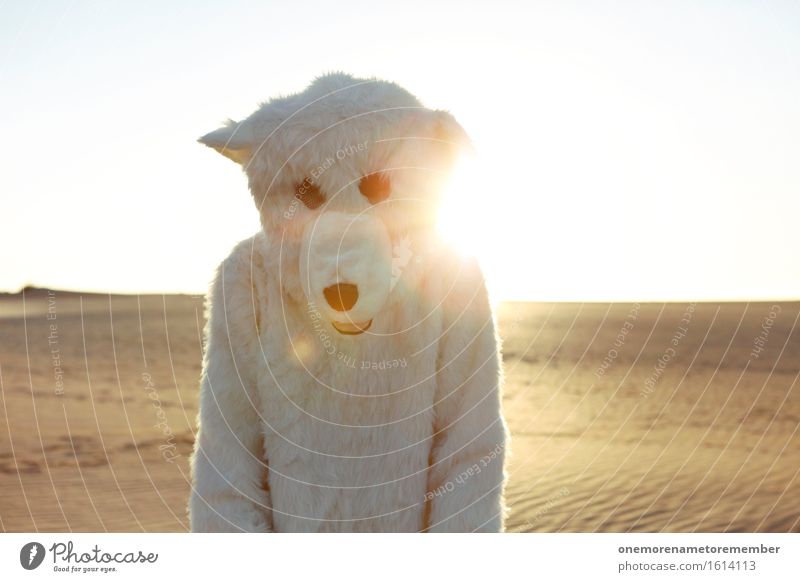 MC Eisbär Kunst ästhetisch Fell weiß Kostüm verkleidet dumm Freude spaßig Spaßvogel Spaßgesellschaft Glücksbringer Jugendliche Jugendkultur Jugendbewegung Wüste
