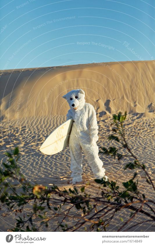 JUST CHILLIN' Kunst Kunstwerk ästhetisch Surfer Wüste Symbole & Metaphern Symbolismus weiß Körperhaltung Düne festhalten Erholung Freizeit & Hobby verkleidet