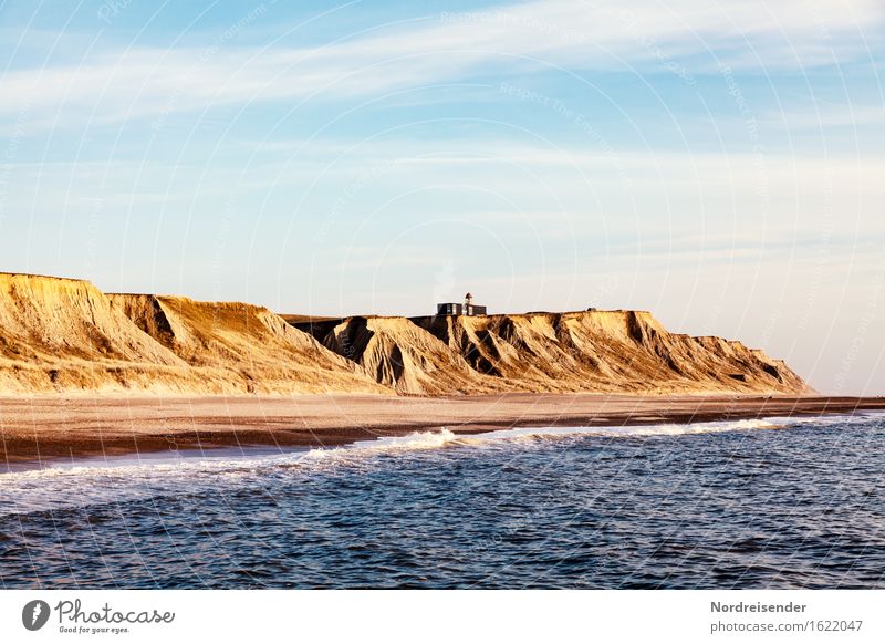 Steilküste in Dänemark Ferien & Urlaub & Reisen Tourismus Strand Meer Landschaft Urelemente Wasser Sonne Sonnenaufgang Sonnenuntergang Sommer Schönes Wetter