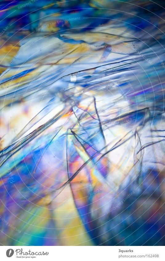 plastikfolie Folie Licht abstrakt Strukturen & Formen Mikrofotografie Spektralfarbe mehrfarbig Farbe polarisiert Statue psychedelisch Kunststoff durchsichtig