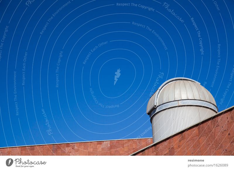 Teleskop des blauen Himmels Leben Berge u. Gebirge Spiegel Wissenschaften Labor Technik & Technologie Landschaft Wetter Observatorium Gebäude groß weiß