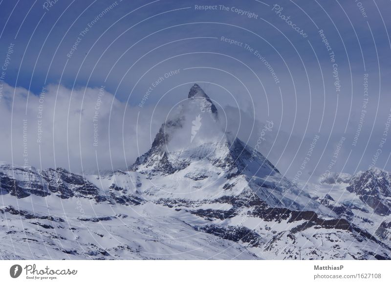 Matterhorn | Zermatt in der Schweiz Tourismus Abenteuer Ferne Sightseeing Winter Schnee Winterurlaub Berge u. Gebirge Natur Landschaft Himmel Wolken