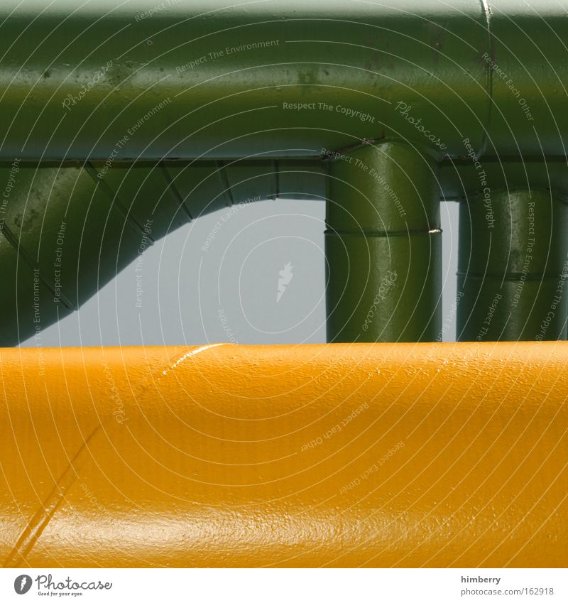 pipecase Farbfoto mehrfarbig Außenaufnahme Detailaufnahme abstrakt Tag Kunstlicht Starke Tiefenschärfe Totale Baustelle Fabrik Industrie Maschine