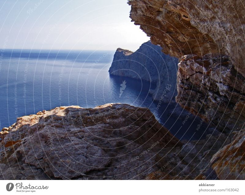 Kap Formentor Mittelmeer Spanien Mallorca Klippe Meer Wasser Berge u. Gebirge Horizont Küste Klettern Meerwasser Ferien & Urlaub & Reisen Aussicht