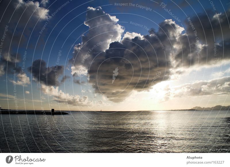 Kap des Lichts Frankreich Meer Sonne Küste Cote d'Azur Gewitter blau Frieden Antibes