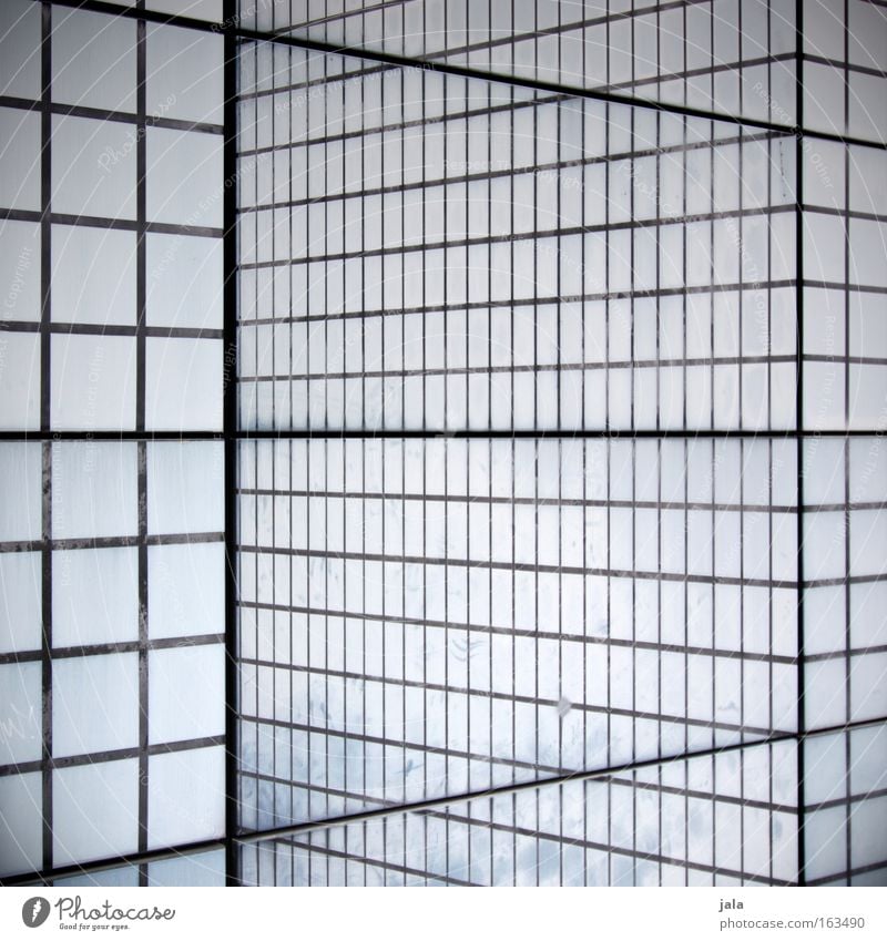illusion of perception wahrnehmen Quadrat Würfel Linie Muster schwarz weiß Architektur Schilder & Markierungen Schwarzweißfoto Irritation