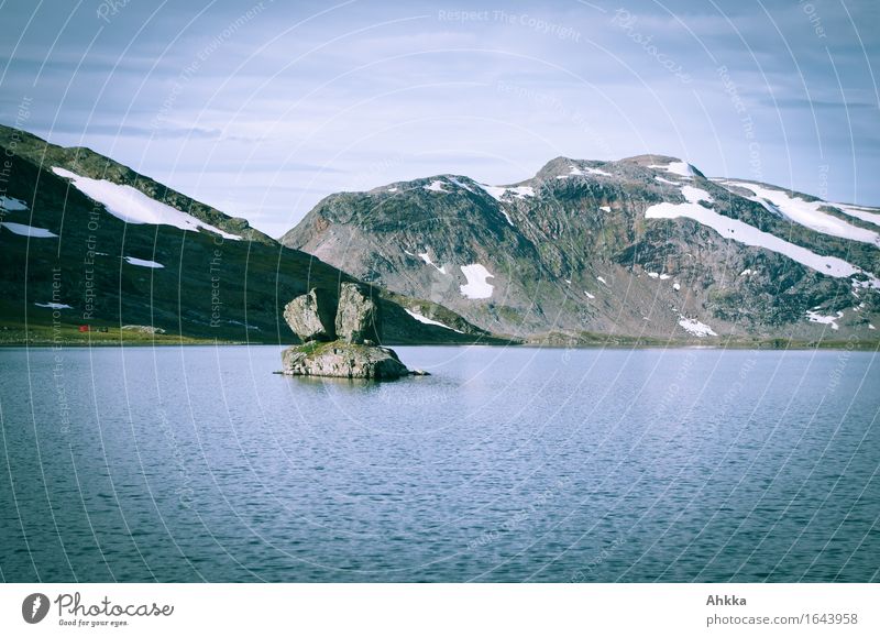 Monumental Gesundheit ruhig Berge u. Gebirge Natur Landschaft Wasser Schönes Wetter Schnee Felsen See gigantisch groß blau komplex Farbfoto mehrfarbig