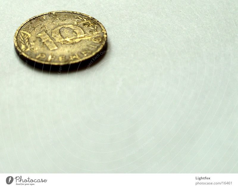 Hatte mal 10 Pfennig Pfennige Geld Vergangenheit Schade kaputt Geldmünzen historisch Deutschland schrammen Euro