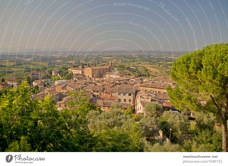 San Gimignano Ferien & Urlaub & Reisen Tourismus Ausflug Ferne Freiheit Sightseeing Sommer Sommerurlaub Sonne Traumhaus Architektur Landschaft Schönes Wetter