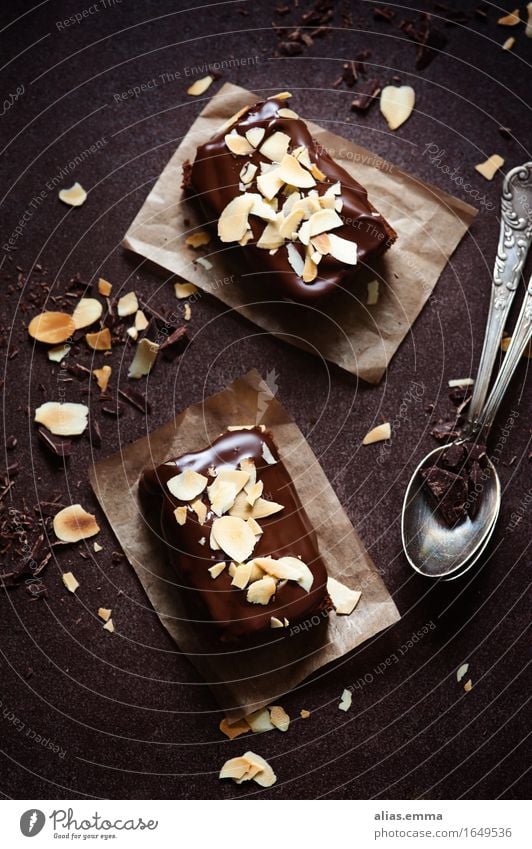 Schoko-Brownies brownies Kuchen Backwaren Speise Essen Foodfotografie Dessert Schokolade Tradition süß genießen lecker Lebensmittel Gesunde Ernährung Fotografie