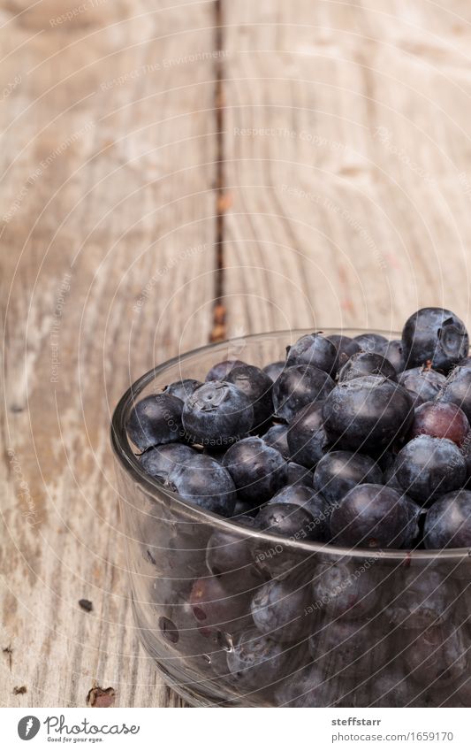 Klarglasschüssel reife Blaubeeren Lebensmittel Frucht Ernährung Essen Frühstück Picknick Bioprodukte Vegetarische Ernährung Diät Schalen & Schüsseln Lifestyle