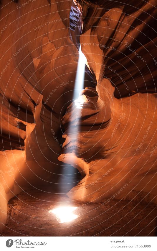 einen Weg finden Ferien & Urlaub & Reisen Natur Landschaft Felsen Schlucht Antelope Canyon leuchten außergewöhnlich fantastisch hell orange Überraschung