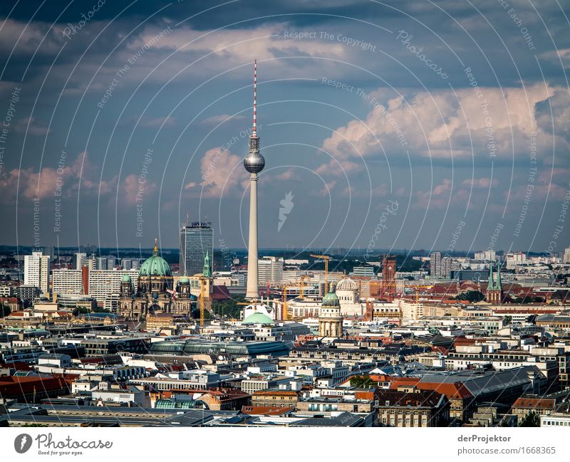 Panoramablick über Berlin und Fernsehturm V Berlin_Aufnahmen_2019 berlin derProjektor dieprojektoren farys joerg farys Weitwinkel Panorama (Aussicht)