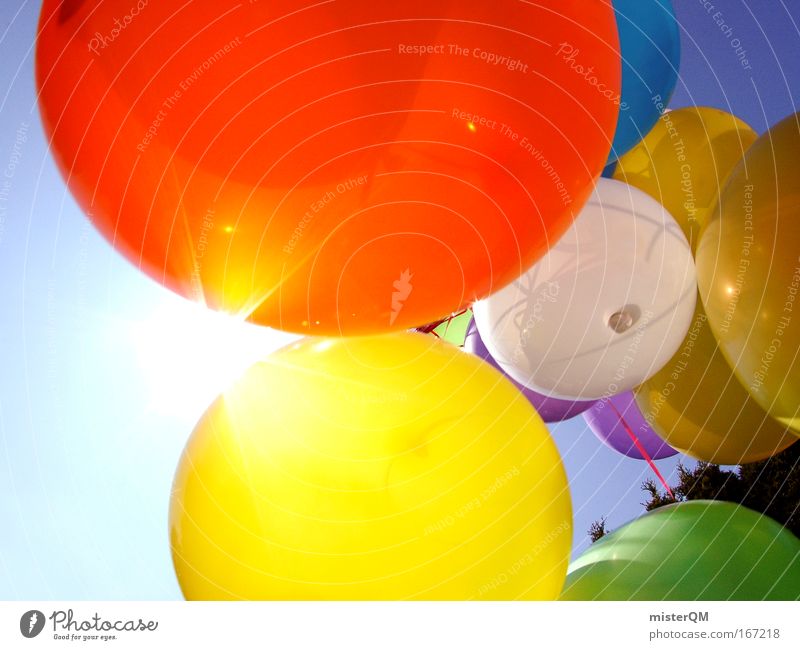 Auf zur Sonne! Farbfoto mehrfarbig Außenaufnahme Experiment abstrakt Menschenleer Tag Sonnenlicht Sonnenstrahlen Gegenlicht Starke Tiefenschärfe