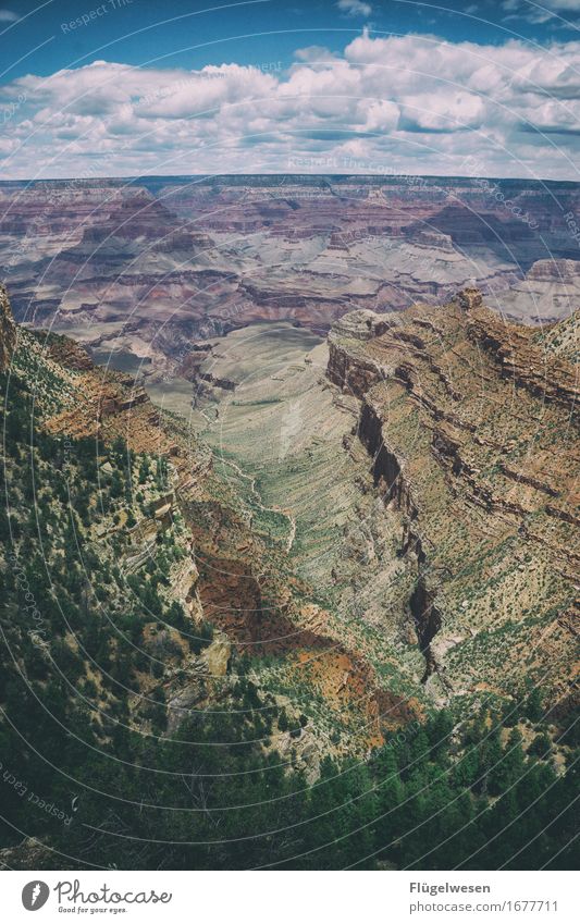 Grand Canyon USA Amerika Nationalpark Antelope Canyon Berge u. Gebirge Wüste Himmel Wolken Freiheit Ferien & Urlaub & Reisen Straße Flußbett Wärme Sommer Felsen
