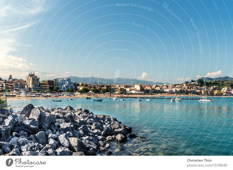 Hafenblick harmonisch Wohlgefühl Zufriedenheit Sinnesorgane Schwimmen & Baden Ferien & Urlaub & Reisen Tourismus Ausflug Sommerurlaub Meer Insel Naxos Italien