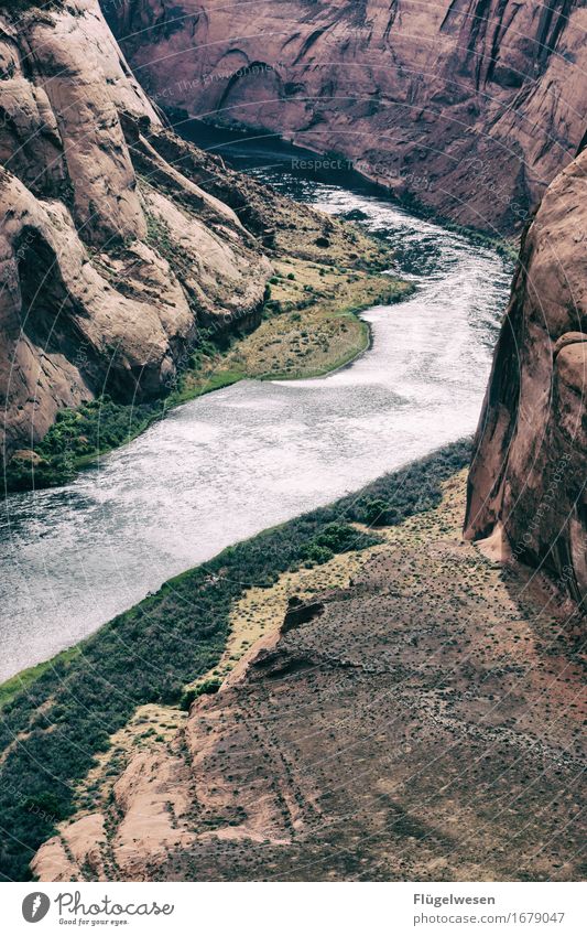 Horseshoe Bend (Arizona) [11] schön Ausflug Berge u. Gebirge Landschaft Wasser Fluss Sehenswürdigkeit genießen Aussicht USA Nationalpark Amerika Page