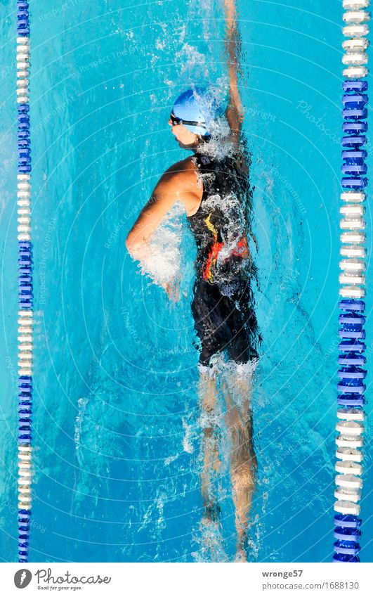 Wasserpirouette Sport Fitness Sport-Training Wassersport Sportler Triathlon Schwimmsport Schwimmhalle Schwimmen & Baden Sportveranstaltung Schwimmbad sportlich