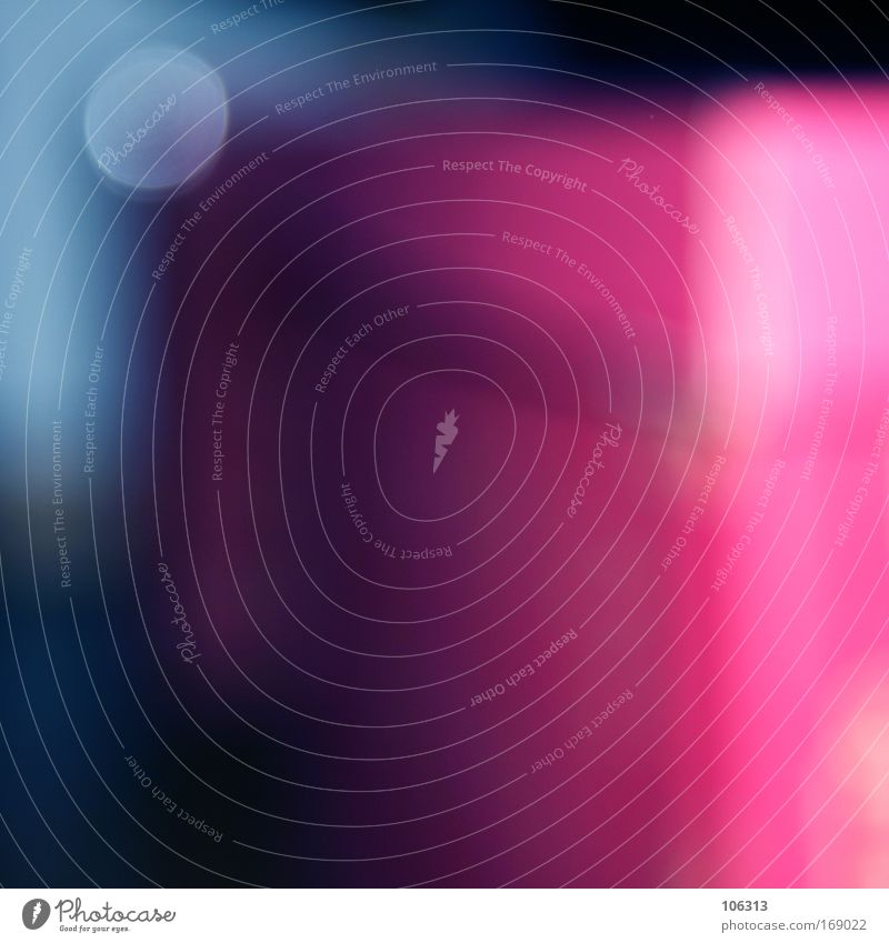 Fotonummer 123909 Dinge abstrakt Surrealismus rosa blau Farbe Unschärfe Lichtpunkt Fleck kubus kubisch Würfel Strukturen & Formen