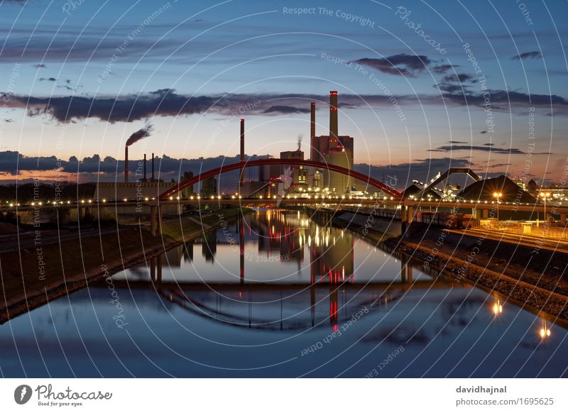 Kohlekraftwerk Industrie Energiewirtschaft Unternehmen Technik & Technologie Landschaft Wasser Himmel Klima Klimawandel Flussufer Rhein Mannheim Deutschland