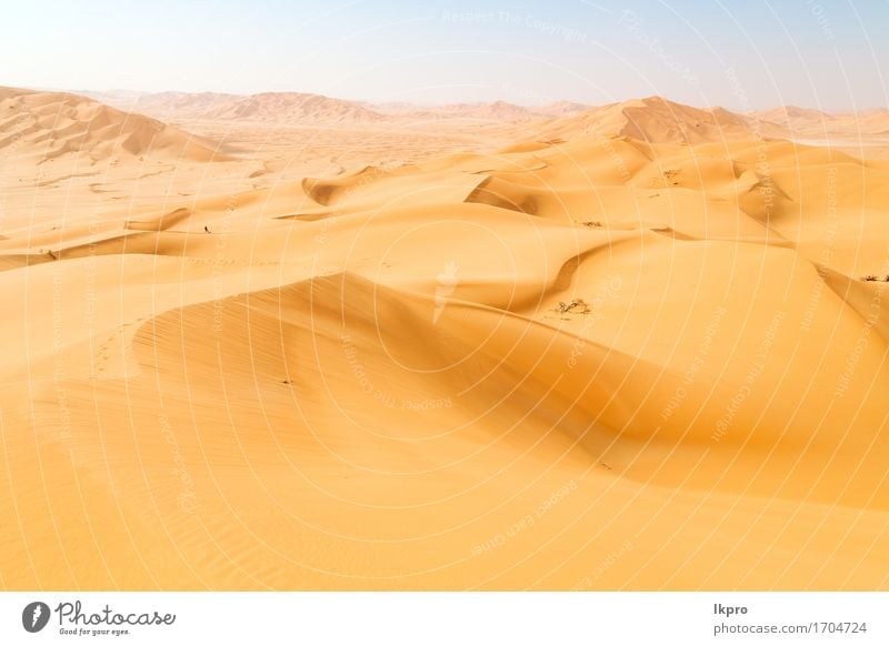 und Outdoor-Sanddüne in Oman alten Wüste Rub al Khali schön Ferien & Urlaub & Reisen Tourismus Abenteuer Safari Sommer Sonne Natur Landschaft Himmel Horizont