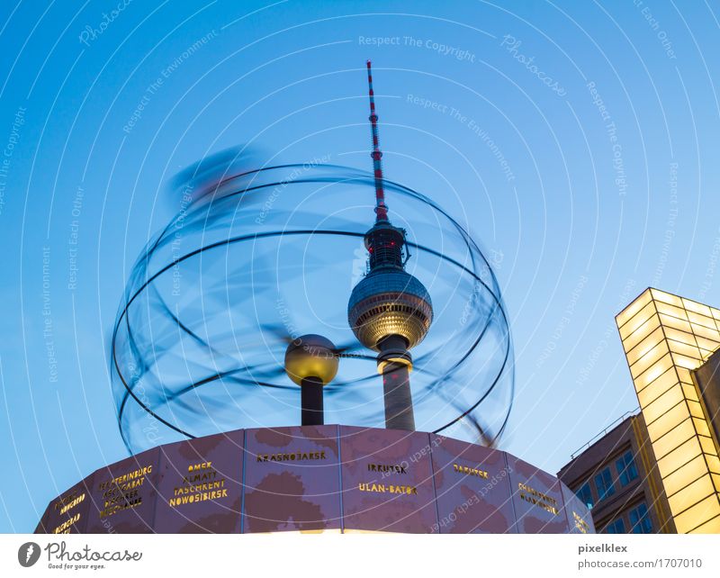 Weltzeituhr Ferien & Urlaub & Reisen Tourismus Sightseeing Städtereise Nachtleben Messinstrument Uhr Technik & Technologie Weltall Galaxie Planet Berlin