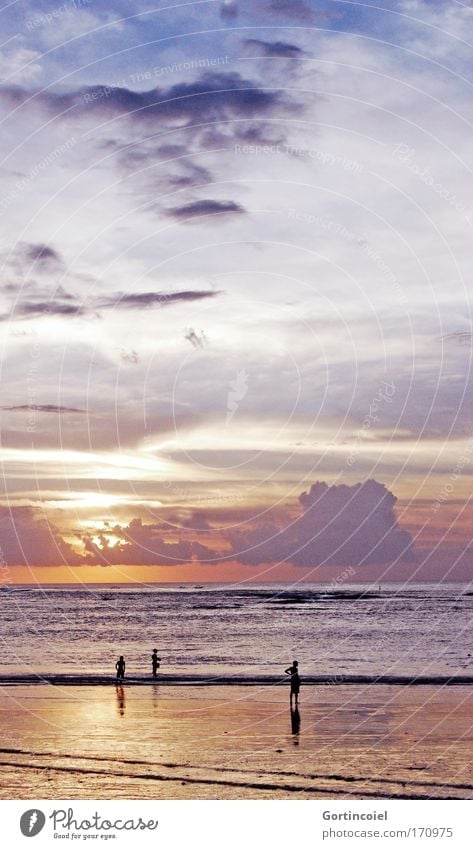 Bali Sundown Angeln Ferien & Urlaub & Reisen Ferne Freiheit Sommer Sommerurlaub Sonne Strand Meer Landschaft Wasser Himmel Wolken Horizont Sonnenaufgang