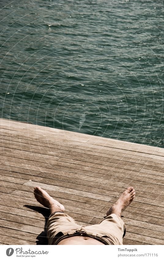 Kopf aus, Beine lang Sonnenlicht Ferien & Urlaub & Reisen Tourismus Ausflug Ferne Freiheit Sommer Sommerurlaub Sonnenbad Strand Meer Erholung schlafen