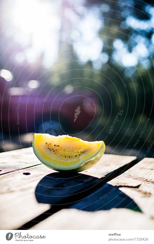 Foodfoto V Gesunde Ernährung Speise Essen Foodfotografie Gesundheit ungesund Lebensmittel Frucht Melonen Vitamin frisch gelb Gegenlicht Natur Picknick