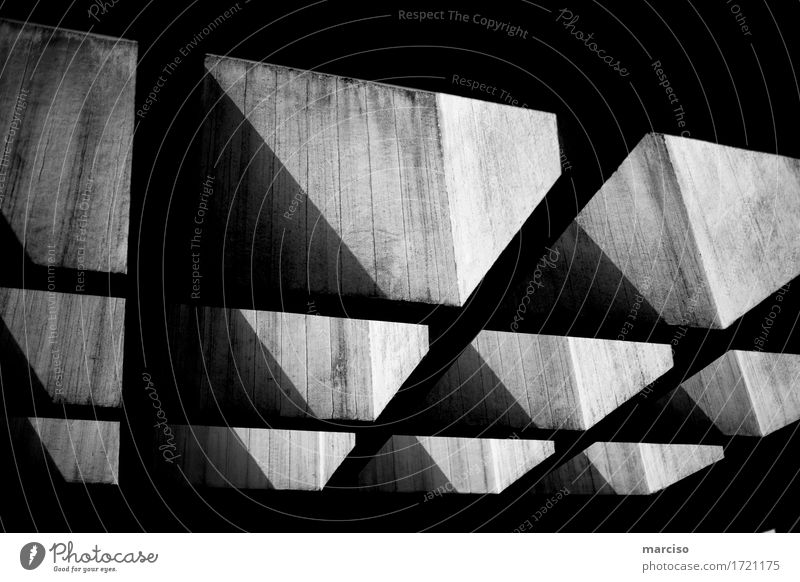 geometry Architektur Kunst Kunstwerk Industrieanlage Bauwerk Gebäude Mauer Wand Stein grau schwarz Gefühle Neugier Hoffnung Glaube demütig träumen Design