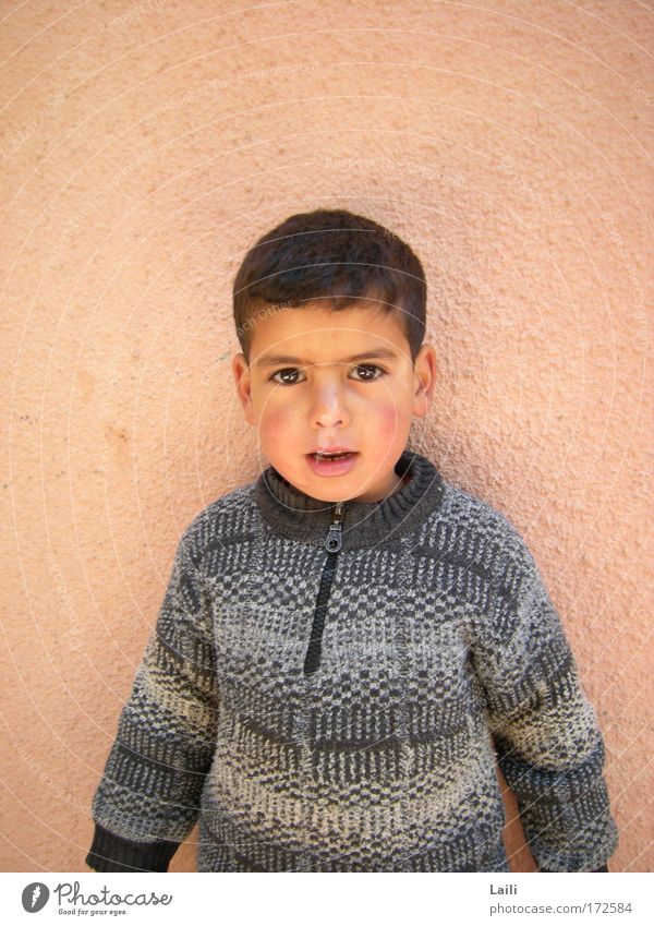 Berber Junge Farbfoto Außenaufnahme Textfreiraum links Textfreiraum rechts Morgen Zentralperspektive Porträt Blick Blick in die Kamera Mensch maskulin Kind