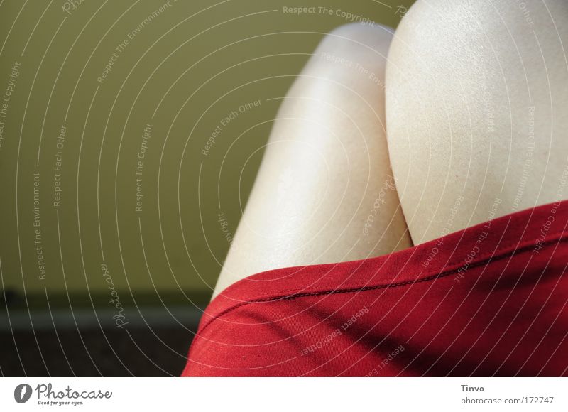 aufstehn - das wird unser Tag! Farbfoto mehrfarbig Außenaufnahme Nahaufnahme Textfreiraum links feminin Beine Erholung liegen schlafen ästhetisch elegant rot