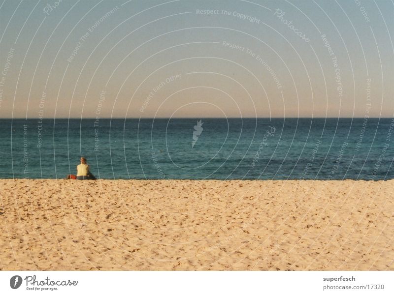 Bondi Beach Strand Meer Denken Australien Wasser Sand sitzen Einsamkeit Erholung nachdenken