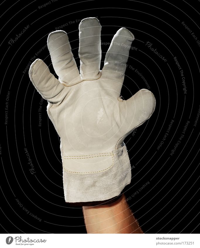 Handschuh Finger seltsam merkwürdig skurril bizarr gestikulieren Arbeitsbekleidung schützend abwehrend Handschuhe