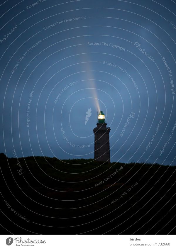 Leuchtturm am Cap Frehel Ferien & Urlaub & Reisen Küste Cap Fréhel leuchten außergewöhnlich positiv blau gelb schwarz Vertrauen Sicherheit gewissenhaft ruhig