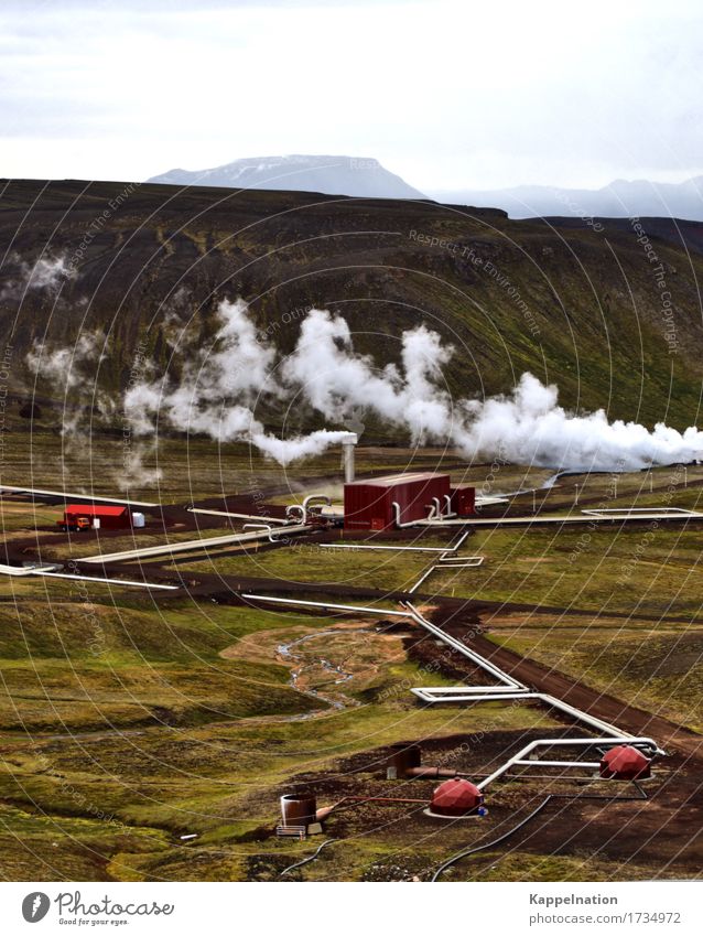 Geothermalkraftwerk Island Wissenschaften Fortschritt Zukunft Energiewirtschaft Erneuerbare Energie Umwelt Natur Erde Klimawandel Insel Industrieanlage heiß