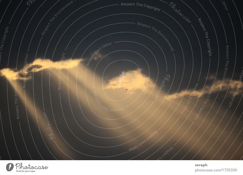 Wolkenbild Himmel Himmel (Jenseits) Strukturen & Formen Kumulus Meteorologie Wetter Luft Stimmung Atmosphäre Umwelt Klima Sonnenstrahlen Lichtstrahl