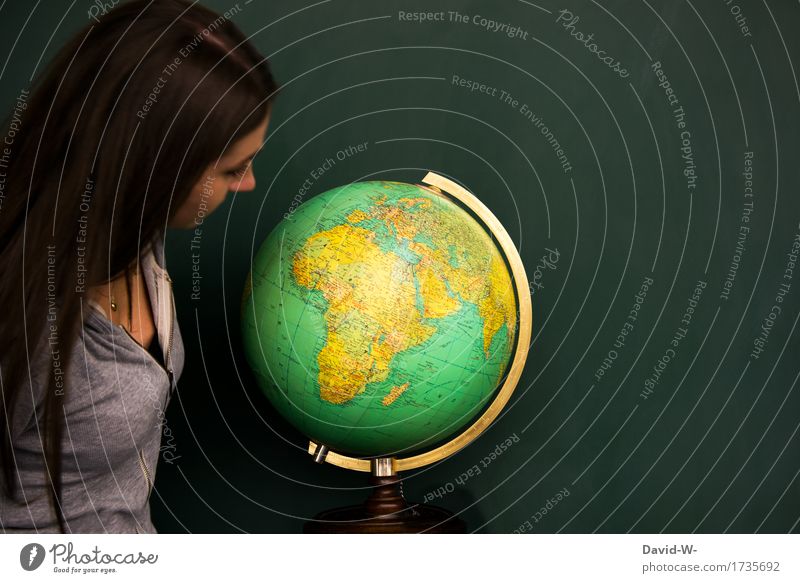 wo soll die Reise hingehen Frau Globus weltreise Geografie Erdkunde Länder Urlaub Urlaubsort planung urlaubsziel Urlaubsreise urlaubsreif Erde Kugel rund