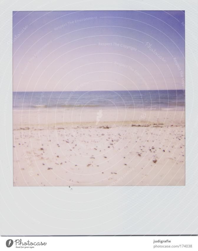 Ostsee Farbfoto Außenaufnahme Polaroid Menschenleer Tag Umwelt Natur Landschaft Küste Strand Ferien & Urlaub & Reisen ruhig Erholung Horizont Himmel
