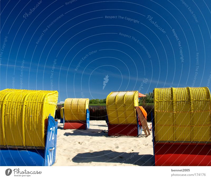 Meerblick Ferien & Urlaub & Reisen Sommer Sommerurlaub Sonnenbad Strand Sand Himmel Schönes Wetter Küste Nordsee Erholung genießen liegen schlafen träumen