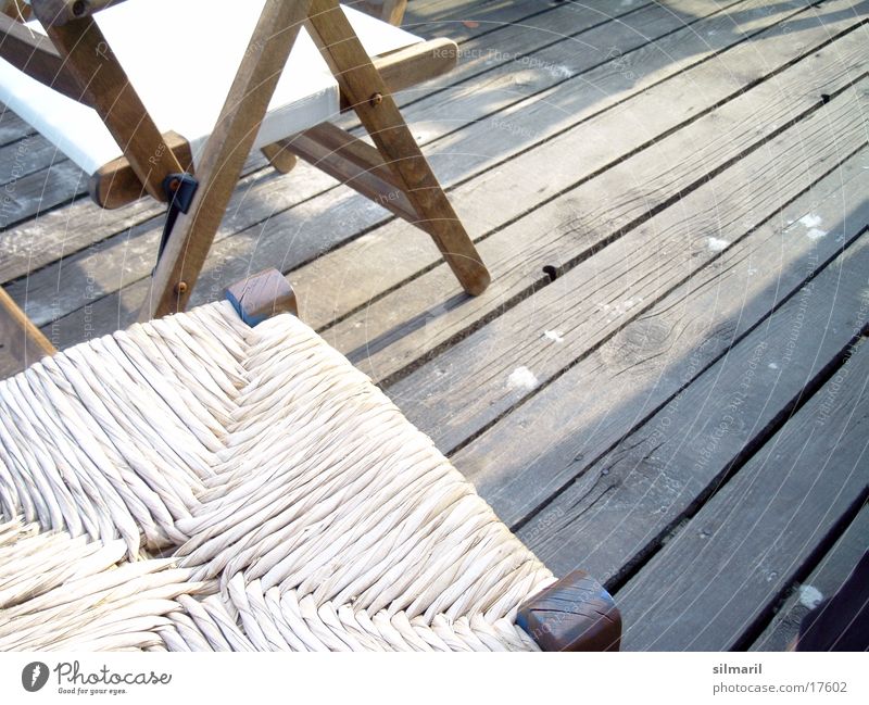 Stühle Ferien & Urlaub & Reisen Strandbar Restaurant Sommer Bast netzartig Holzfußboden Freizeit & Hobby sitzen