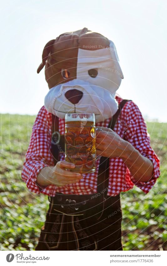 Oktoberfest - got one Kunst Kunstwerk ästhetisch Bayern München Tradition Tracht Hemd kariert Muster Bier Biergarten Bierglas Bierkrug Bierschaum festhalten