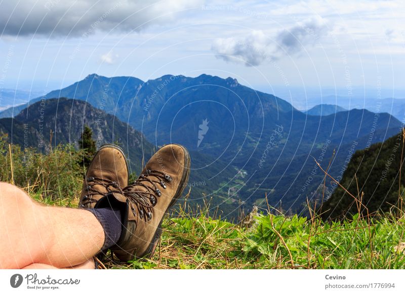 Pause Lifestyle Berge u. Gebirge wandern Natur Landschaft Pflanze Tier Himmel Sommer Schönes Wetter Gras Alpen atmen Erholung Zufriedenheit Lebensfreude