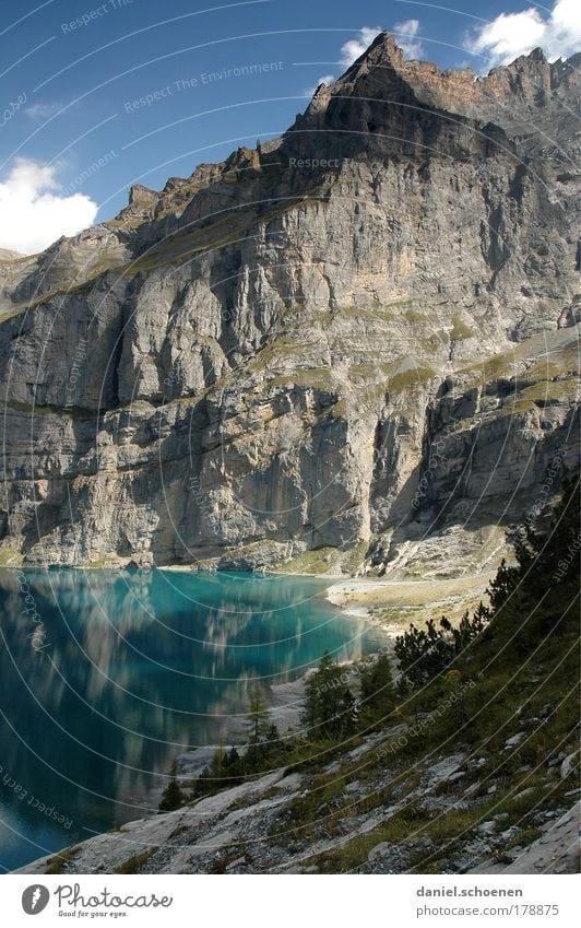 Wandersaison Außenaufnahme Tag Klettern Bergsteigen Natur Landschaft Schönes Wetter Berge u. Gebirge Gipfel See entdecken Erholung Freiheit