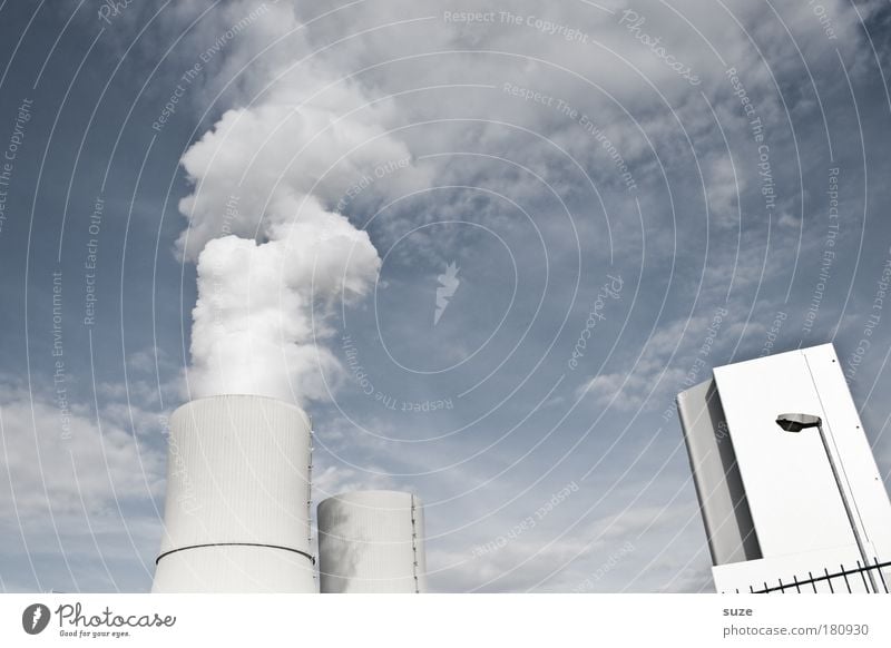 Heiter bis wolkig Farbfoto Außenaufnahme Menschenleer Textfreiraum oben Dämmerung Fabrik Wirtschaft Industrie Energiewirtschaft Erneuerbare Energie