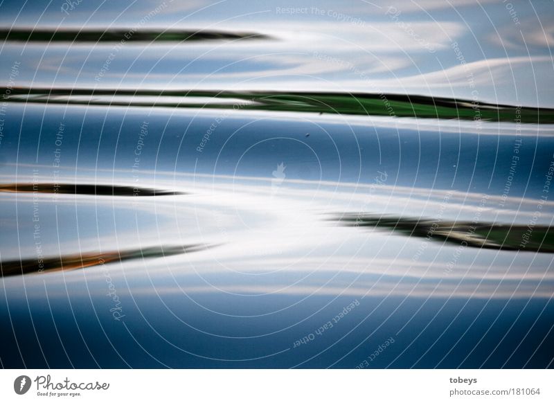 Teilung Kunst Kunstwerk Gemälde Wasser See Bach Fluss modern schleimig blau Design Surrealismus Farbfoto Detailaufnahme Experiment abstrakt Muster