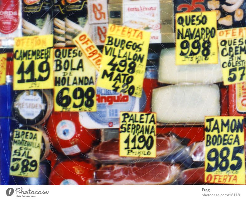 Sonderangebot Lebensmittel Angebot Schaufenster Spanien Ernährung