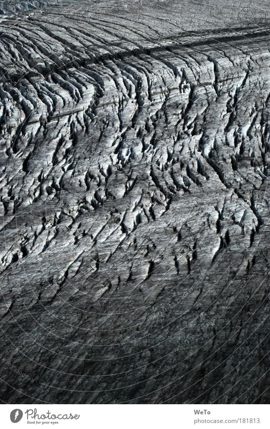 spaltig Farbfoto Außenaufnahme Luftaufnahme Menschenleer Abend Vogelperspektive Umwelt Natur Landschaft Urelemente Wasser Klimawandel Alpen Gletscher kalt