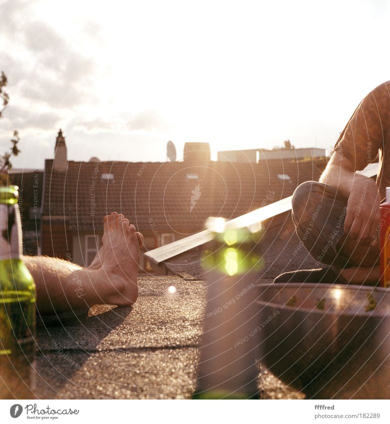 last summer day Picknick Getränk Alkohol Bier Schalen & Schüsseln Ferne Freiheit Sommer Sommerurlaub Sonne maskulin Junger Mann Jugendliche Erwachsene