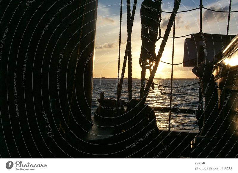 aufklaren Sonnenuntergang Segeln Schifffahrt